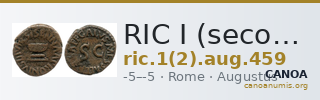 RIC I (second edition) Augustus 459 — CANOA