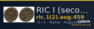 RIC I (second edition) Augustus 459 — CANOA
