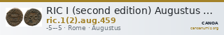 RIC I (second edition) Augustus 459 — CANOA