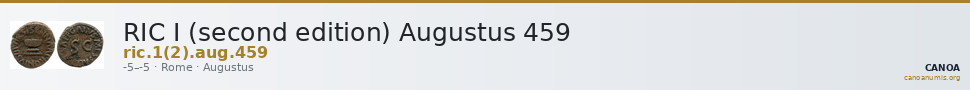 RIC I (second edition) Augustus 459 — CANOA