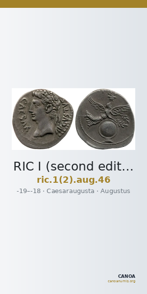 RIC I (second edition) Augustus 46 — CANOA