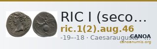 RIC I (second edition) Augustus 46 — CANOA