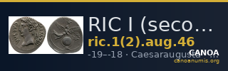 RIC I (second edition) Augustus 46 — CANOA