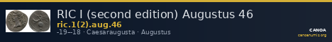 RIC I (second edition) Augustus 46 — CANOA
