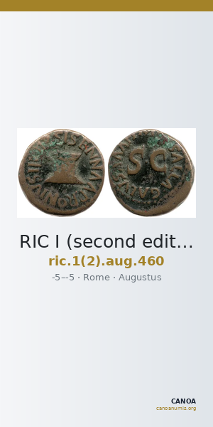 RIC I (second edition) Augustus 460 — CANOA