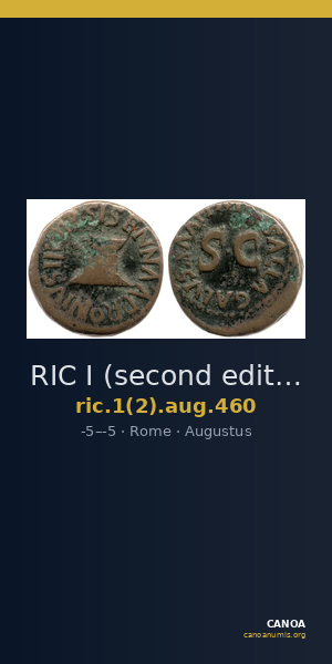 RIC I (second edition) Augustus 460 — CANOA