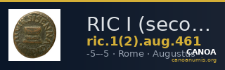 RIC I (second edition) Augustus 461 — CANOA
