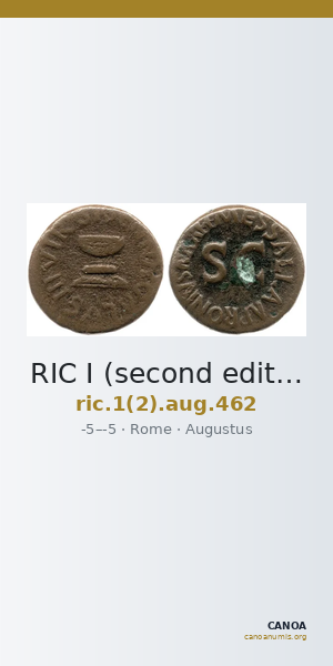RIC I (second edition) Augustus 462 — CANOA