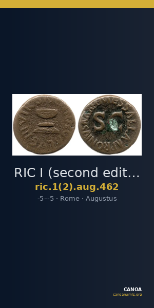 RIC I (second edition) Augustus 462 — CANOA