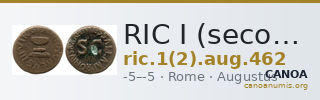 RIC I (second edition) Augustus 462 — CANOA