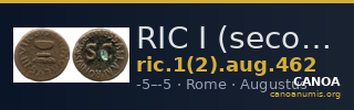RIC I (second edition) Augustus 462 — CANOA