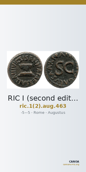 RIC I (second edition) Augustus 463 — CANOA