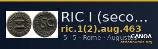 RIC I (second edition) Augustus 463 — CANOA