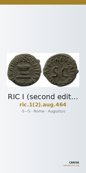 RIC I (second edition) Augustus 464 — CANOA