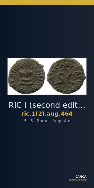 RIC I (second edition) Augustus 464 — CANOA
