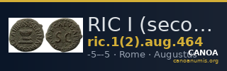 RIC I (second edition) Augustus 464 — CANOA