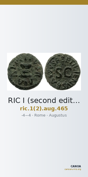 RIC I (second edition) Augustus 465 — CANOA