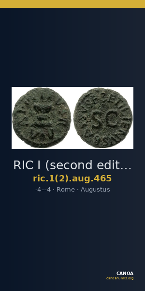 RIC I (second edition) Augustus 465 — CANOA