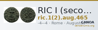 RIC I (second edition) Augustus 465 — CANOA