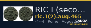 RIC I (second edition) Augustus 465 — CANOA