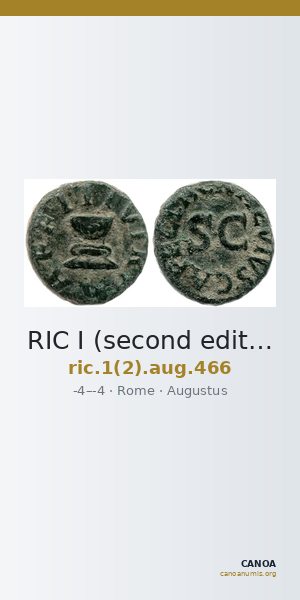 RIC I (second edition) Augustus 466 — CANOA