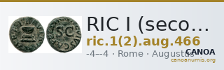 RIC I (second edition) Augustus 466 — CANOA