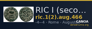 RIC I (second edition) Augustus 466 — CANOA