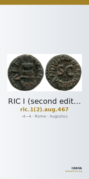 RIC I (second edition) Augustus 467 — CANOA