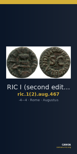 RIC I (second edition) Augustus 467 — CANOA