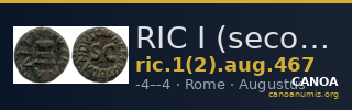 RIC I (second edition) Augustus 467 — CANOA