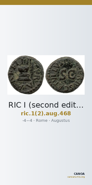 RIC I (second edition) Augustus 468 — CANOA