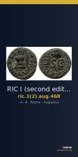 RIC I (second edition) Augustus 468 — CANOA