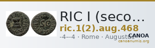 RIC I (second edition) Augustus 468 — CANOA