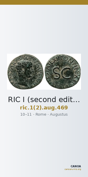 RIC I (second edition) Augustus 469 — CANOA