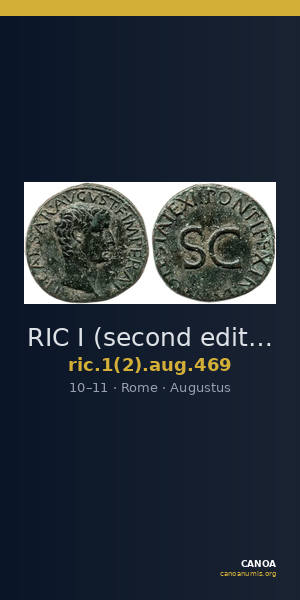 RIC I (second edition) Augustus 469 — CANOA