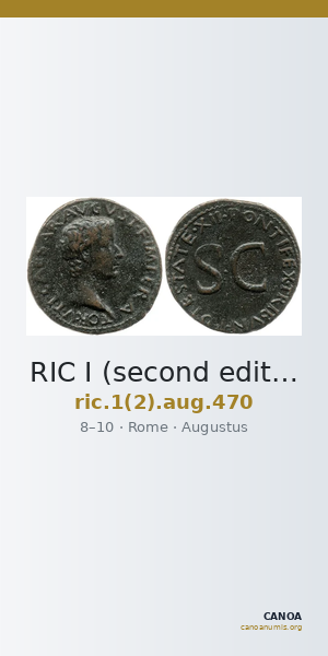 RIC I (second edition) Augustus 470 — CANOA