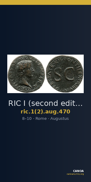 RIC I (second edition) Augustus 470 — CANOA
