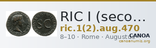 RIC I (second edition) Augustus 470 — CANOA