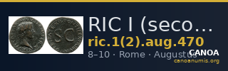 RIC I (second edition) Augustus 470 — CANOA