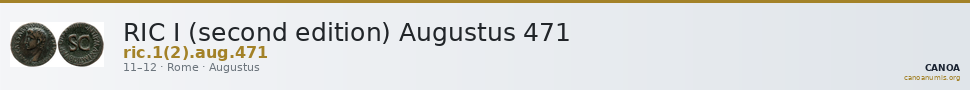 RIC I (second edition) Augustus 471 — CANOA