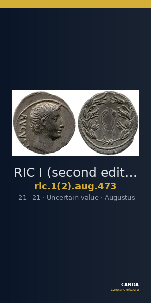 RIC I (second edition) Augustus 473 — CANOA
