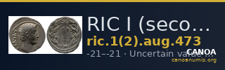 RIC I (second edition) Augustus 473 — CANOA