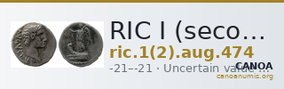 RIC I (second edition) Augustus 474 — CANOA