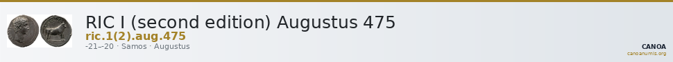 RIC I (second edition) Augustus 475 — CANOA