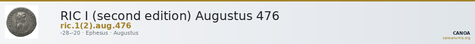 RIC I (second edition) Augustus 476 — CANOA