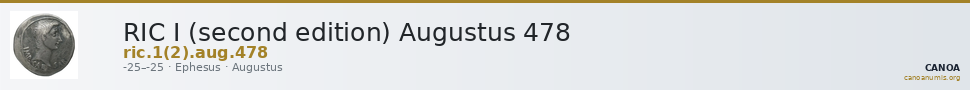 RIC I (second edition) Augustus 478 — CANOA