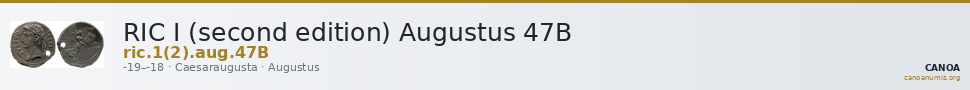 RIC I (second edition) Augustus 47B — CANOA