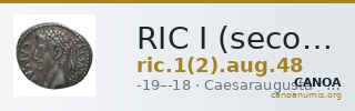 RIC I (second edition) Augustus 48 — CANOA