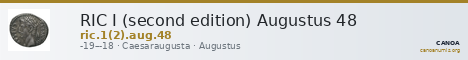 RIC I (second edition) Augustus 48 — CANOA
