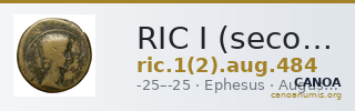 RIC I (second edition) Augustus 484 — CANOA